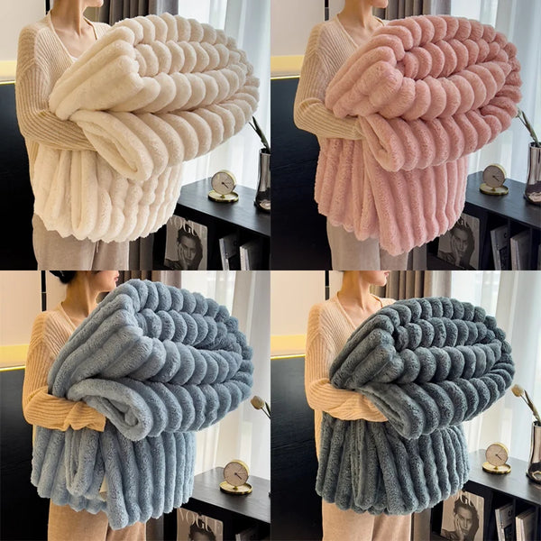 Cozy Striped Throw Blanket