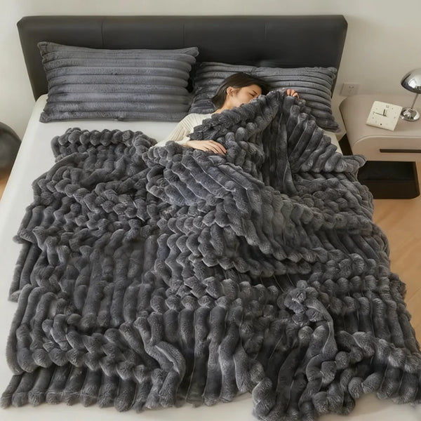 Cozy Striped Throw Blanket